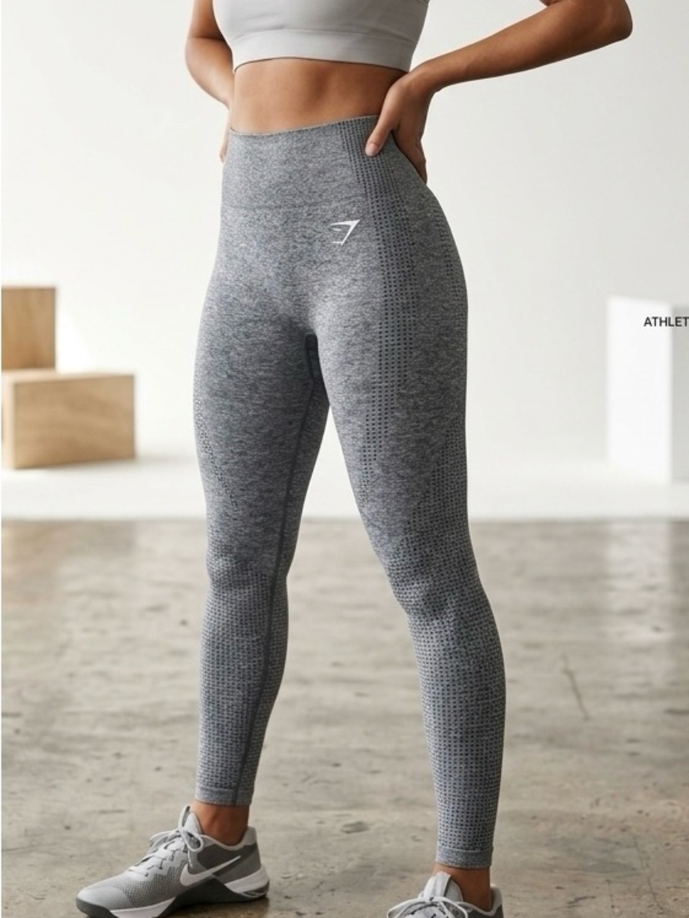 Gymshark Vital Seamless 2.0 Leggings Gray Blue Marl Minimalist Elevated Basics S